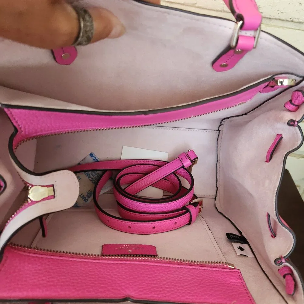 Euc Kate Spade NY Tegan Bright Pink Leather Shoulder Bag